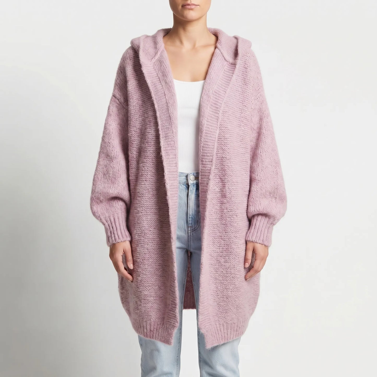 Verdela | Slim Fit Mid-Length Knit Cardigan