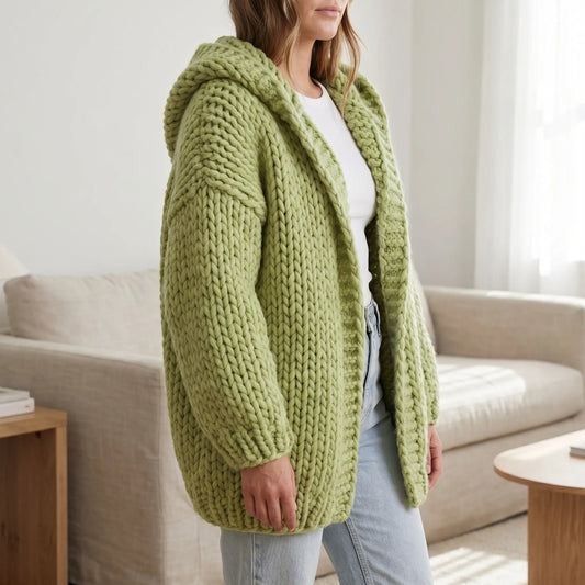 Verdela | Slim Fit Mid-Length Knit Cardigan