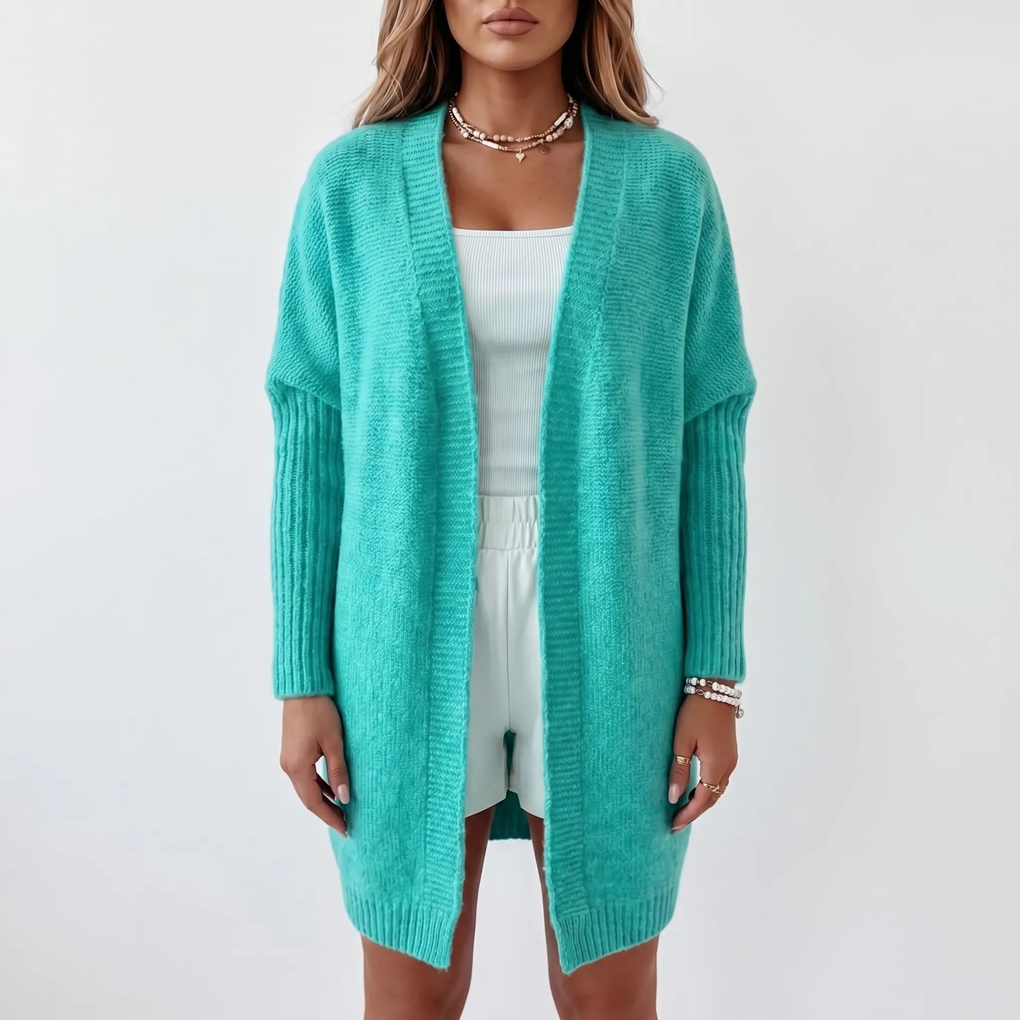 Verdela | Slim Fit Mid-Length Knit Cardigan