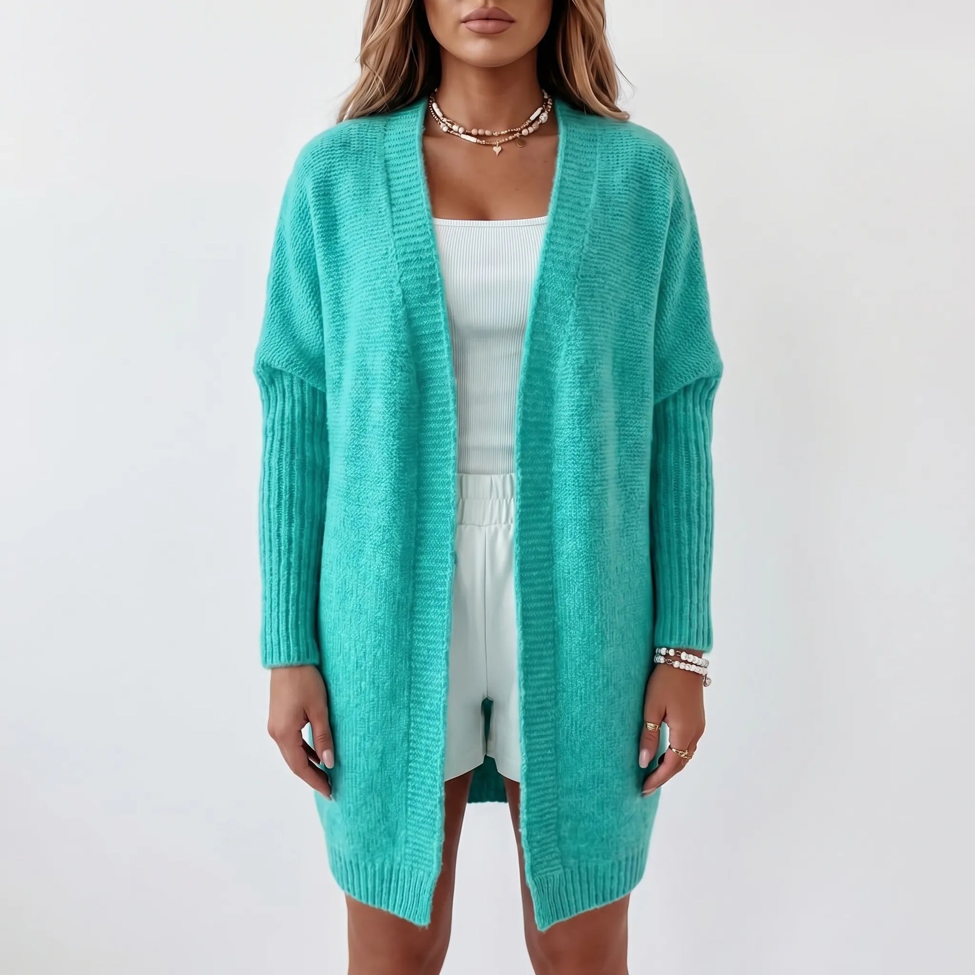 Verdela | Slim Fit Mid-Length Knit Cardigan