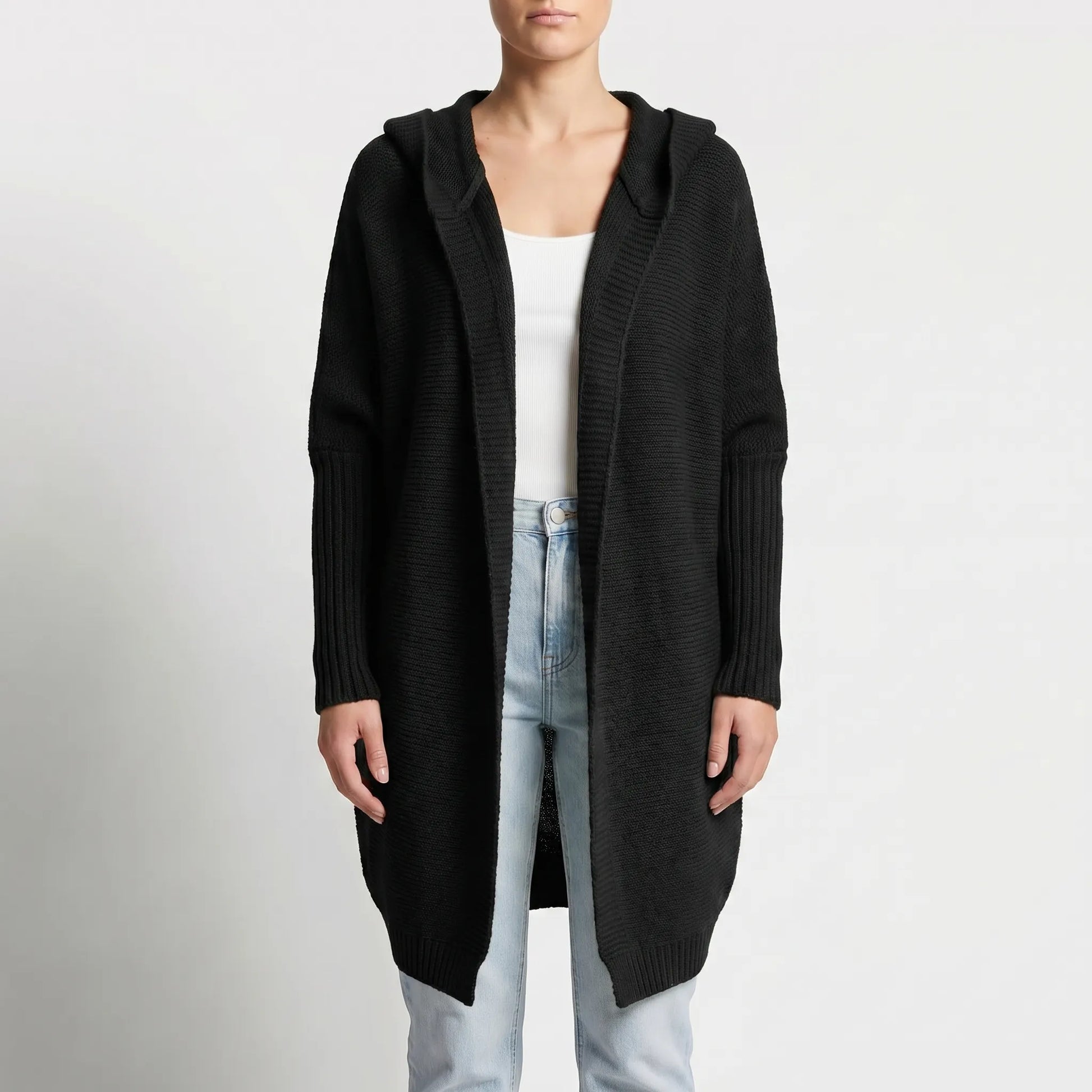 Verdela | Slim Fit Mid-Length Knit Cardigan