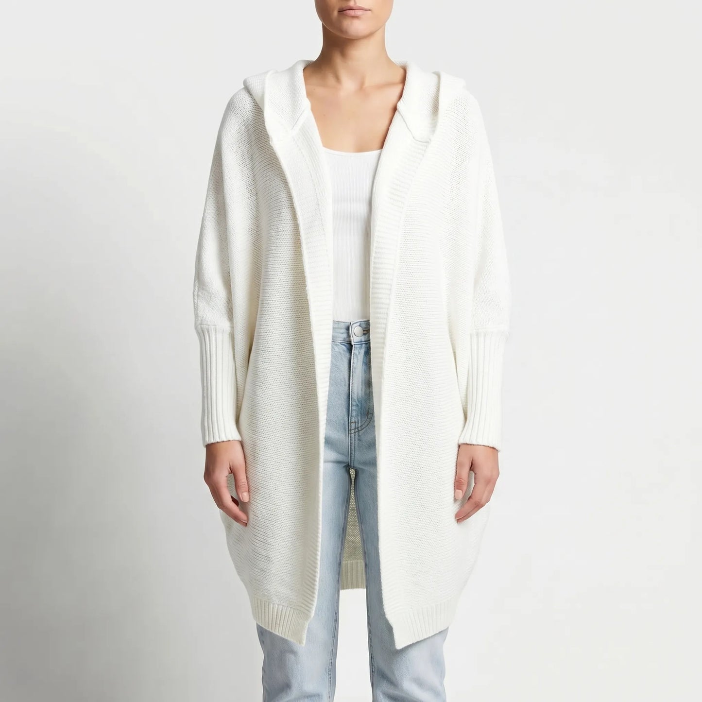 Verdela | Slim Fit Mid-Length Knit Cardigan
