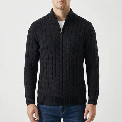 Vervion | Cable-Knit Quarter-Zip Sweater