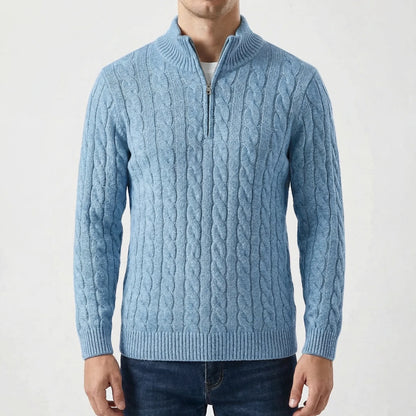 Vervion | Cable-Knit Quarter-Zip Sweater