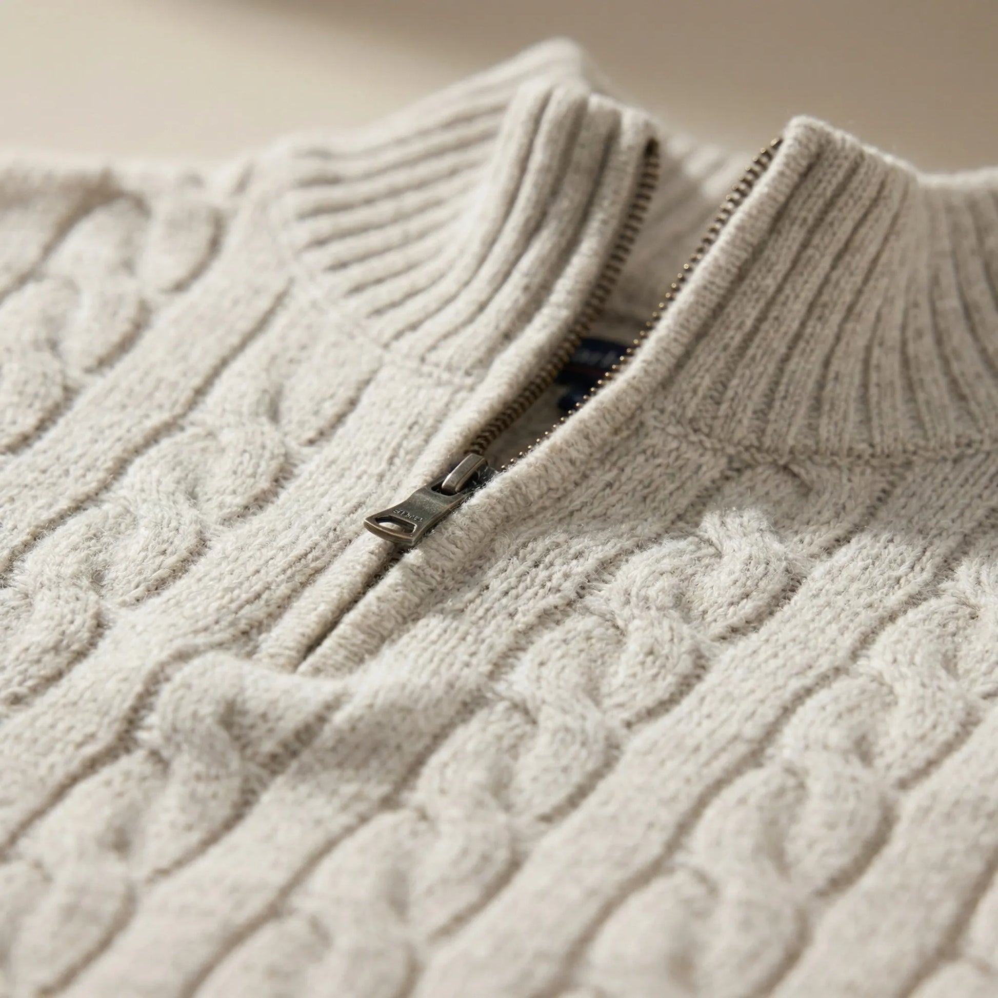 Vervion | Cable-Knit Quarter-Zip Sweater