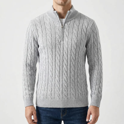 Vervion | Cable-Knit Quarter-Zip Sweater