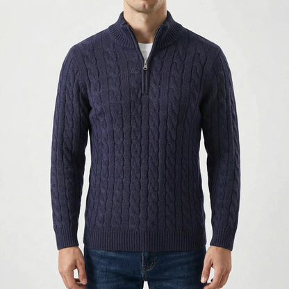 Vervion | Cable-Knit Quarter-Zip Sweater