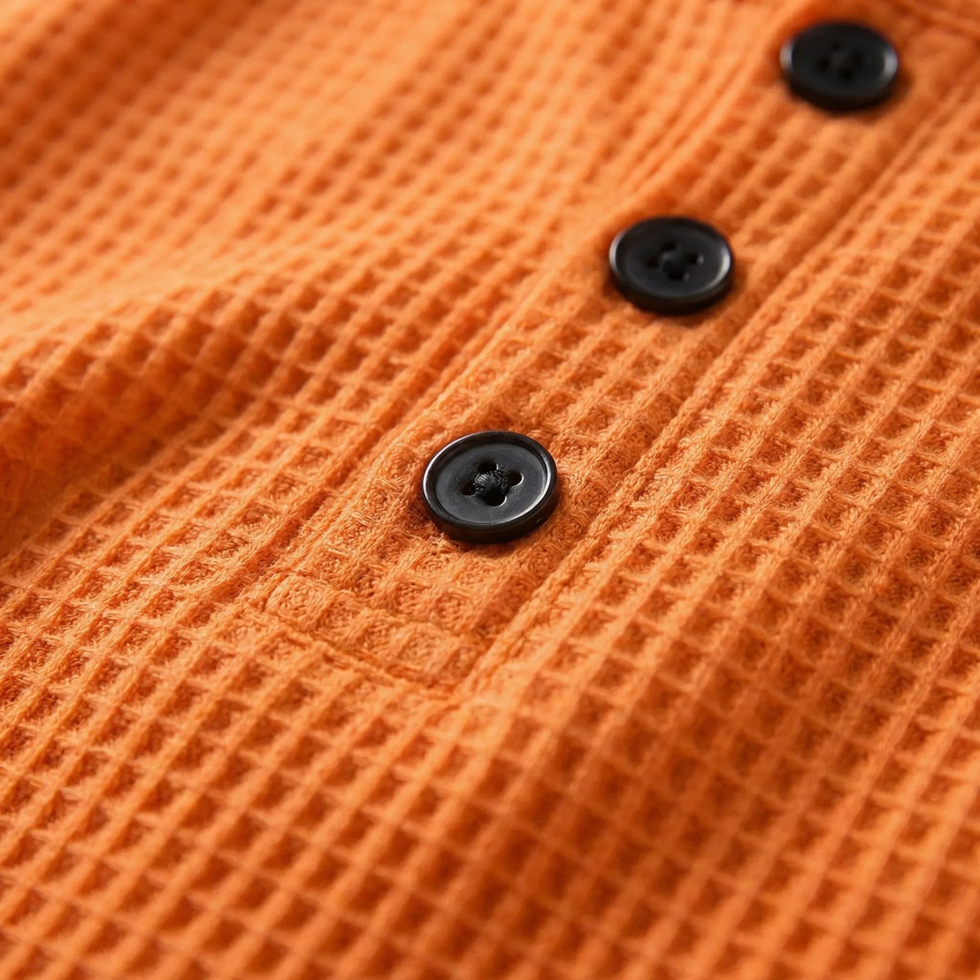 Wafleigh | Waffle-Knit Henley Sweatshirt