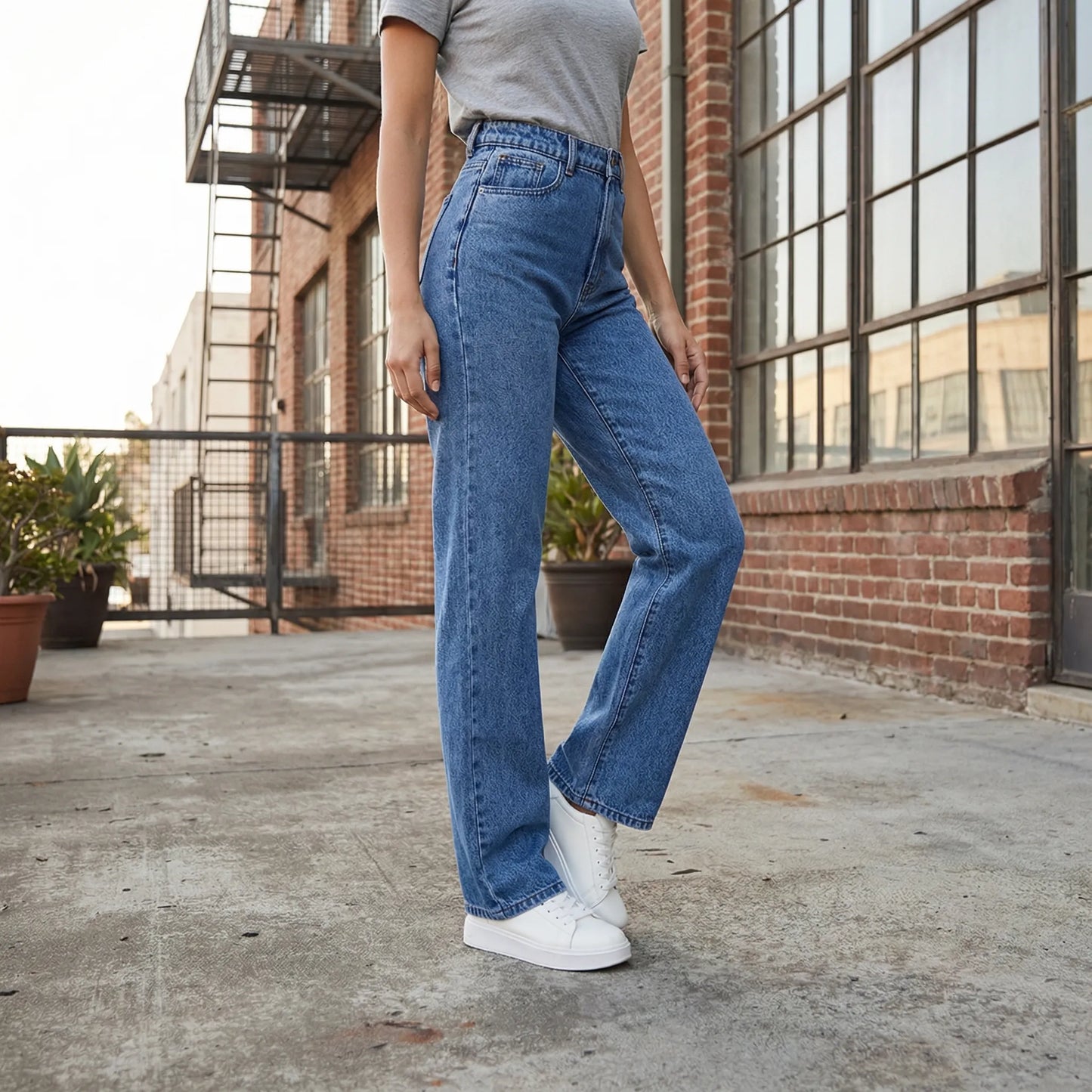 Waistara | High-Waist Straight-Leg Women's Jeans
