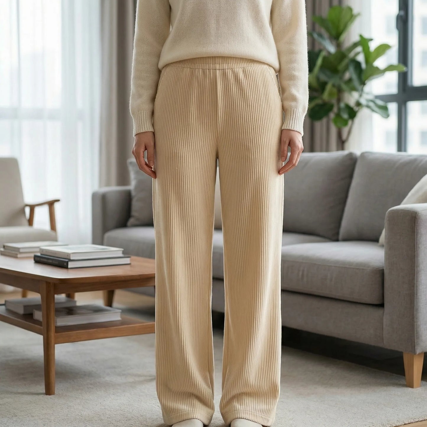 Wintrel | Wide-Leg Corduroy Trousers For Women