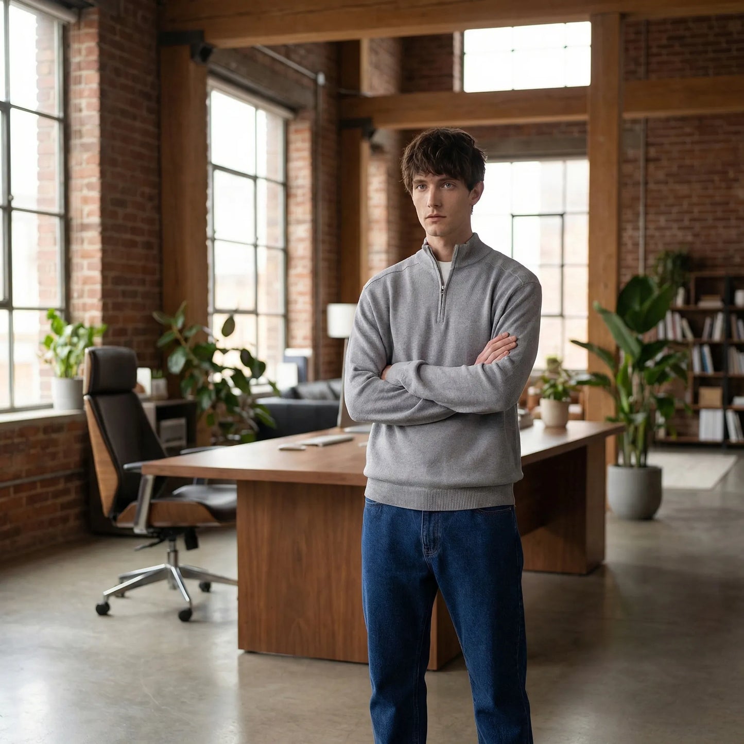 Wollvex | Half-Zip Knit Pullover For Men
