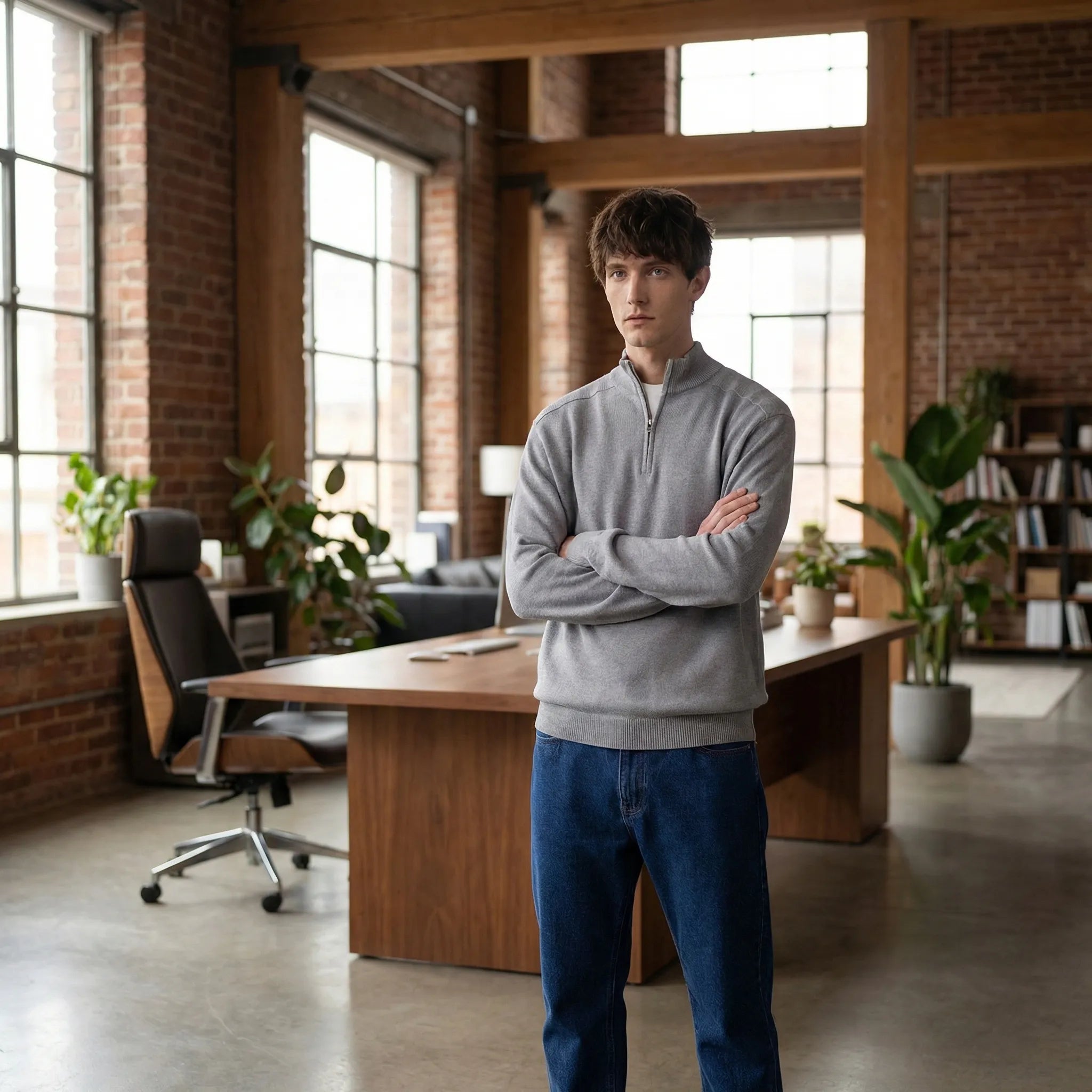 Wollvex | Half-Zip Knit Pullover For Men