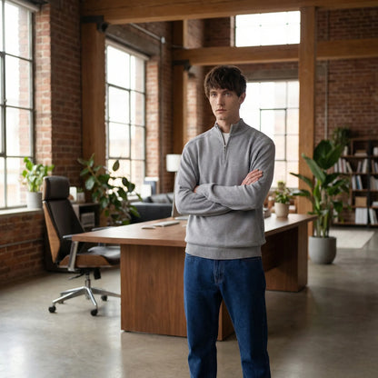 Wollvex | Half-Zip Knit Pullover For Men