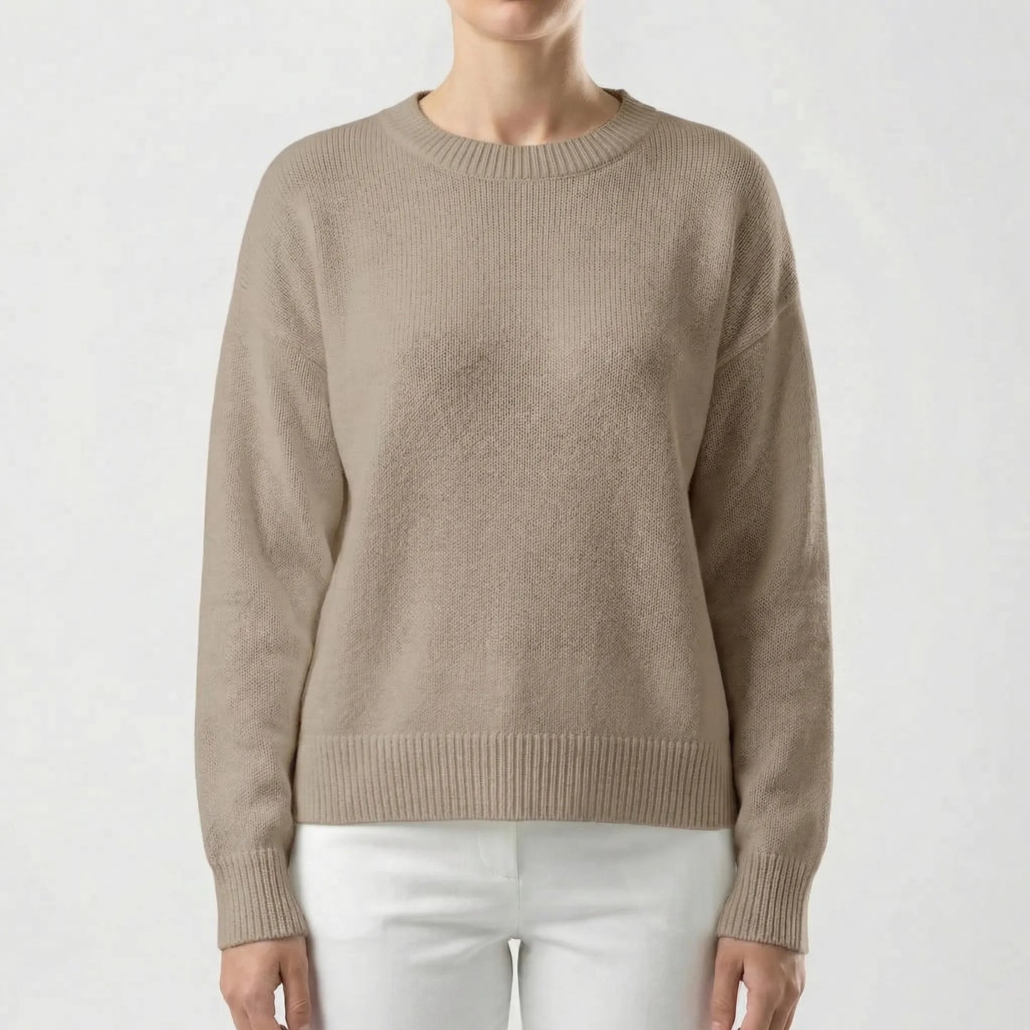Wovelle | Relaxed Fit Round-Neck Knit Jumper