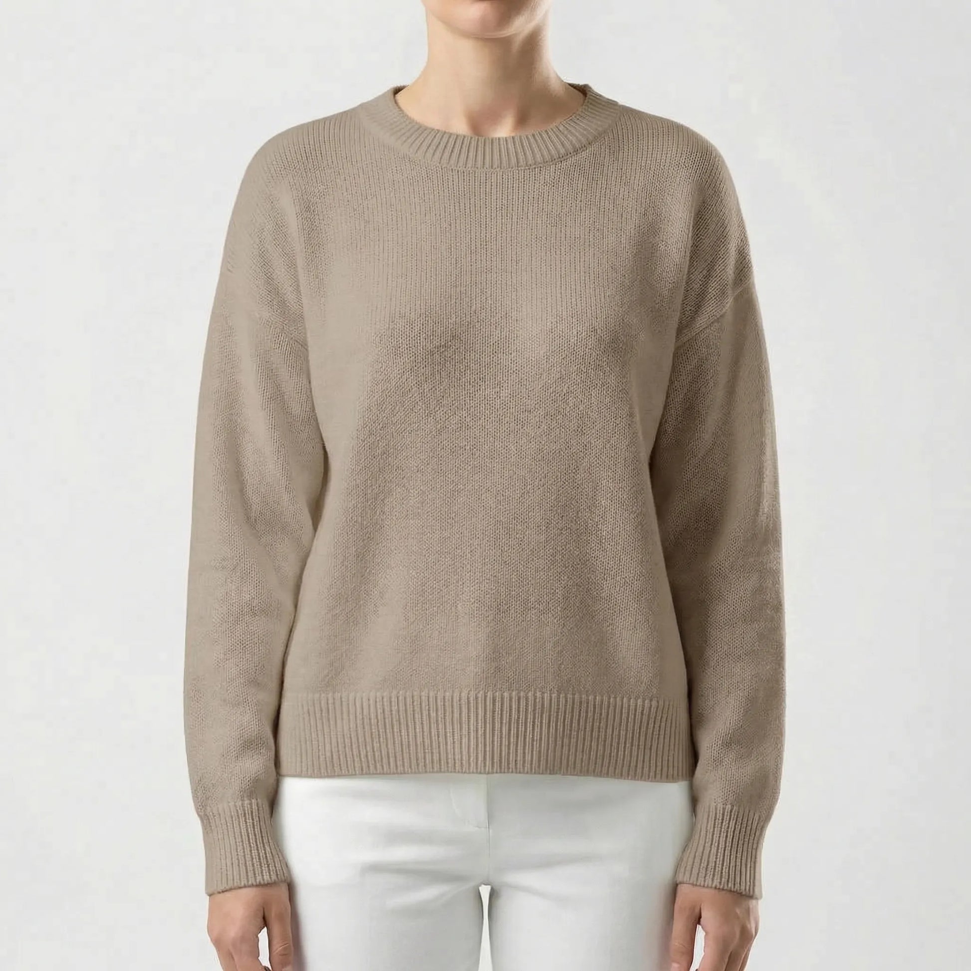 Wovelle | Relaxed Fit Round-Neck Knit Jumper