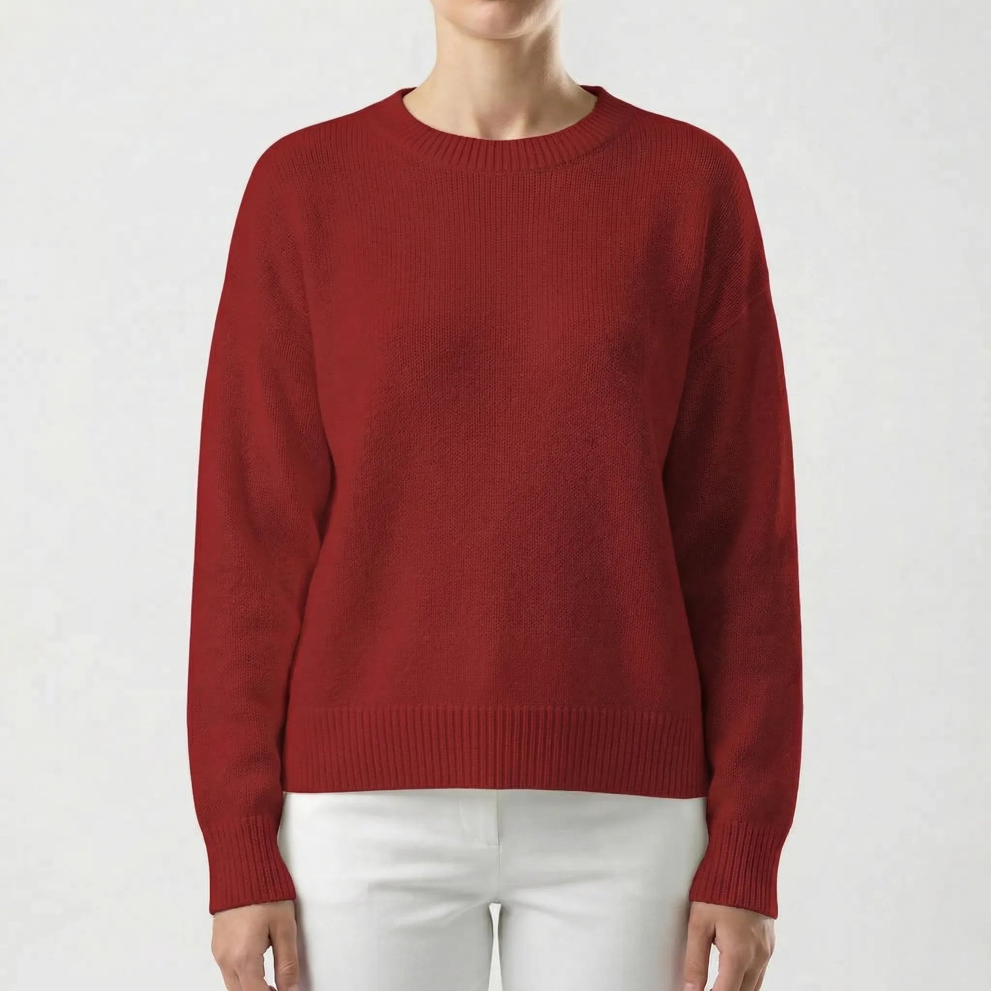 Wovelle | Relaxed Fit Round-Neck Knit Jumper