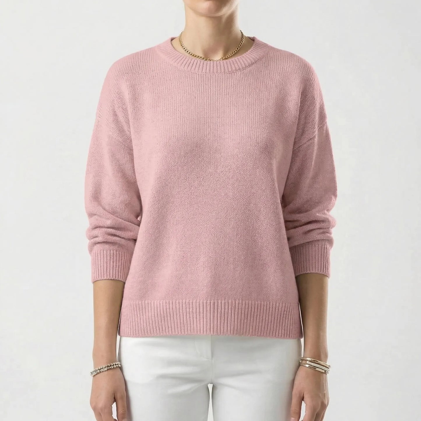 Wovelle | Relaxed Fit Round-Neck Knit Jumper