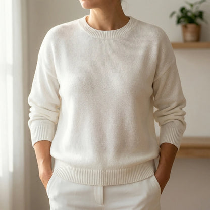 Wovelle | Relaxed Fit Round-Neck Knit Jumper