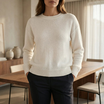 Wovelle | Relaxed Fit Round-Neck Knit Jumper