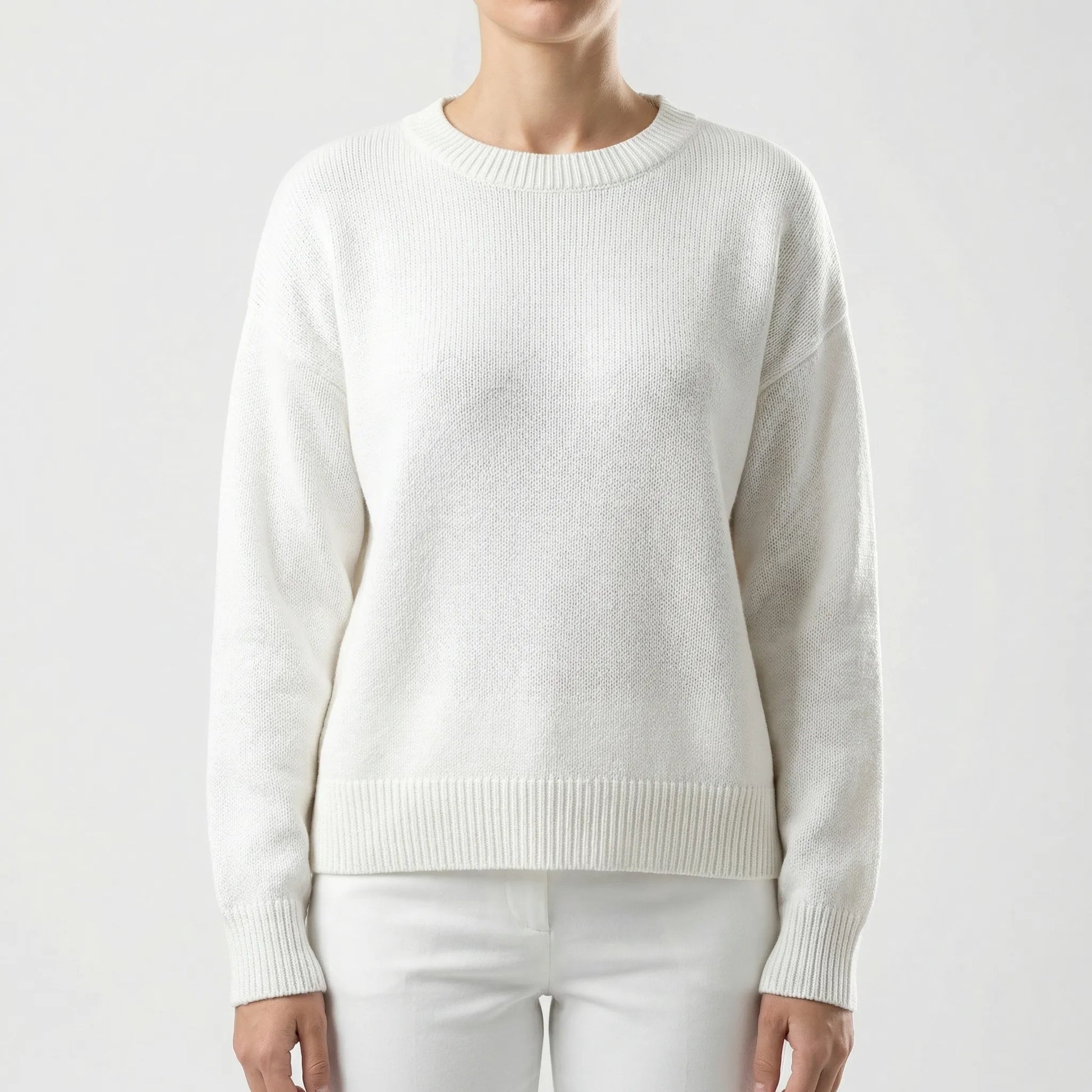Wovelle | Relaxed Fit Round-Neck Knit Jumper