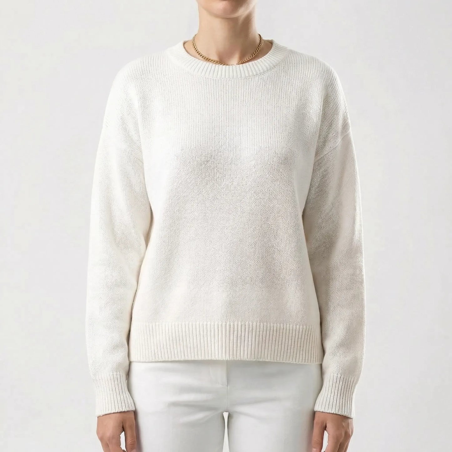 Wovelle | Relaxed Fit Round-Neck Knit Jumper