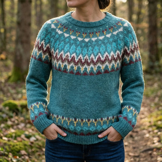 Zephlyn | Retro Wave Pattern Knitted Jumper